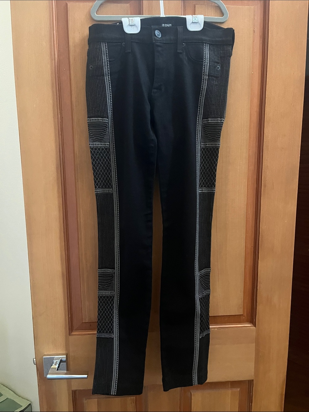 Black Men's Jeans with Contrast Stitching